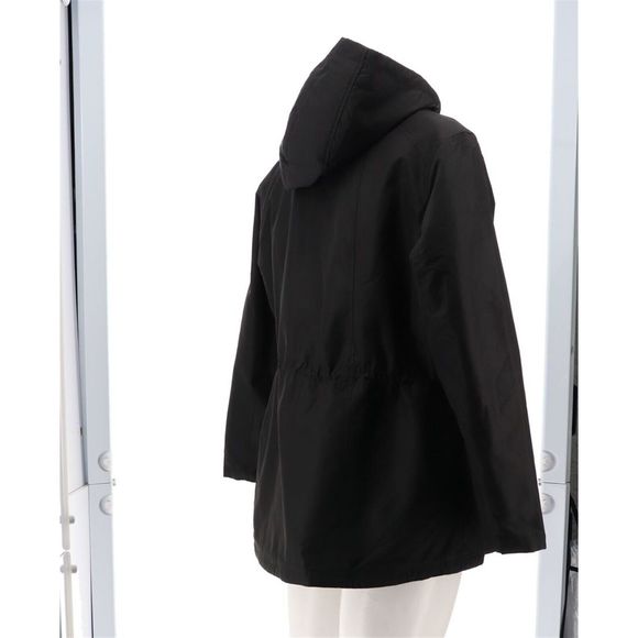 Susan Graver Water Resistant 2-in-1 System Jacket Black Dark Grey A460573W - Picture 6 of 9